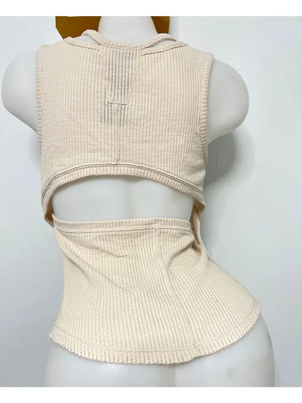 Free People New Romantics Lace Open Back Tank Top Sleeveless Blouse Size L